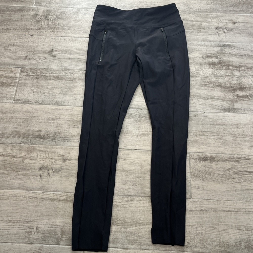 Athleta Women's Black Stellar Tight Travel Zipped Pockets Athletic Size XS